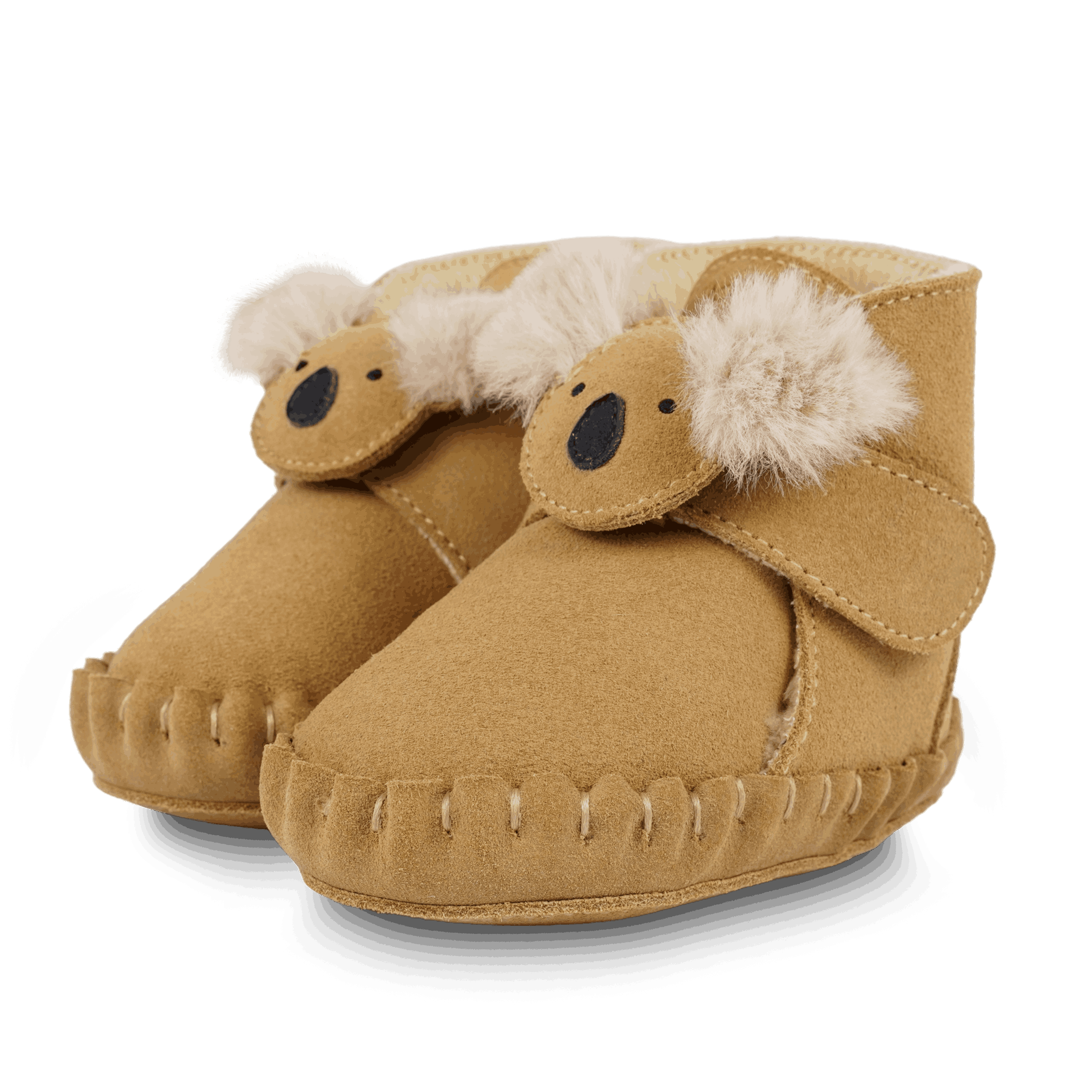 Pouty Booties | Fluffy Koala | Sand Suede