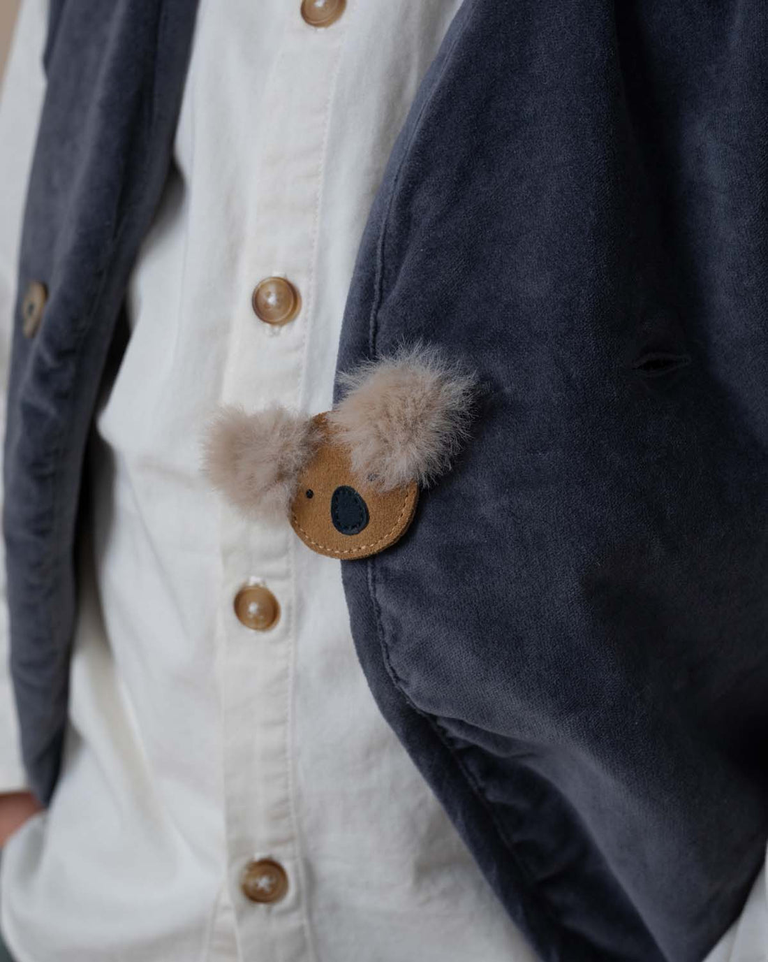 Pouty Clip | Fluffy Koala | Sand Suede