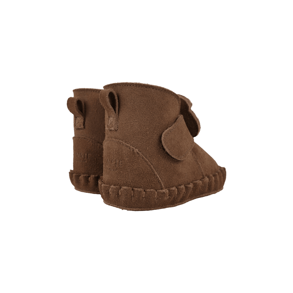 Pouty Booties | Fluffy Bear | Teddy Brown Suede