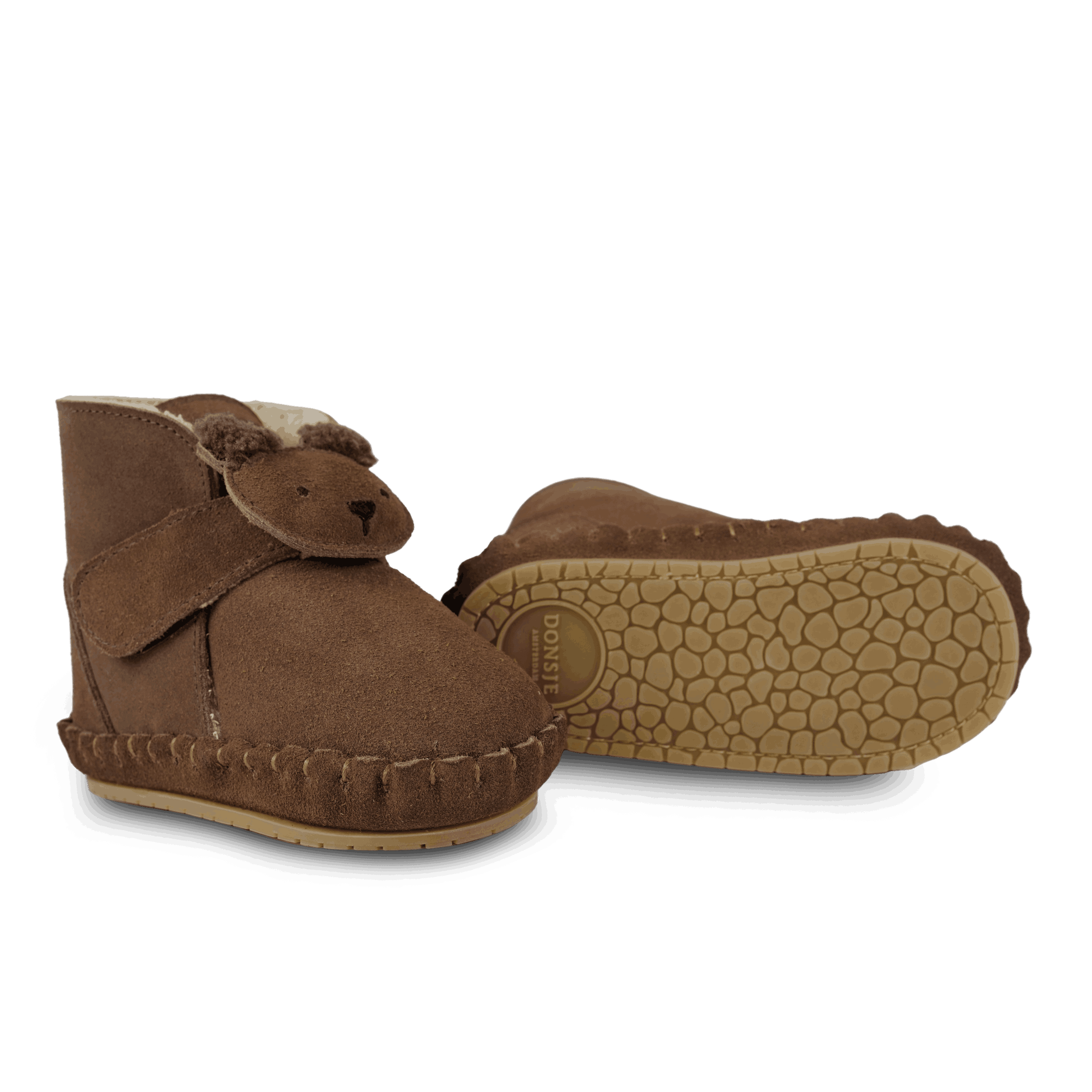 Pouty Booties | Fluffy Bear | Teddy Brown Suede