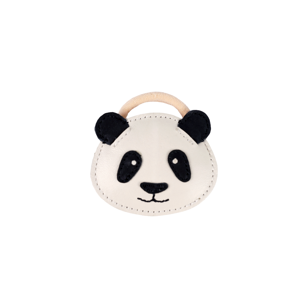 Josy Classic Hair Tie | Panda | Off White Leather