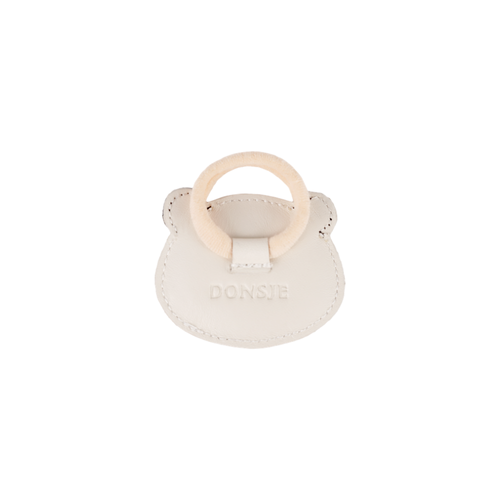 Josy Classic Hair Tie | Panda | Off White Leather