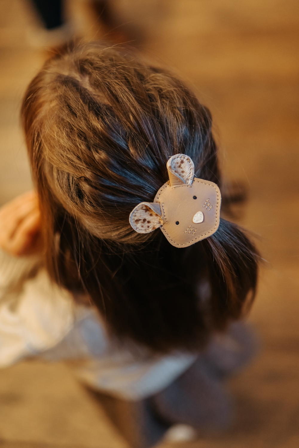 Josy Exclusive Hair Tie | Mouse | Praline Leather