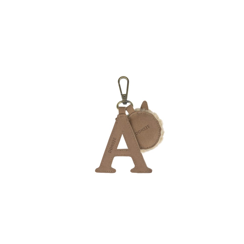 Alphabet Keychain Large | A | Truffle Nubuck