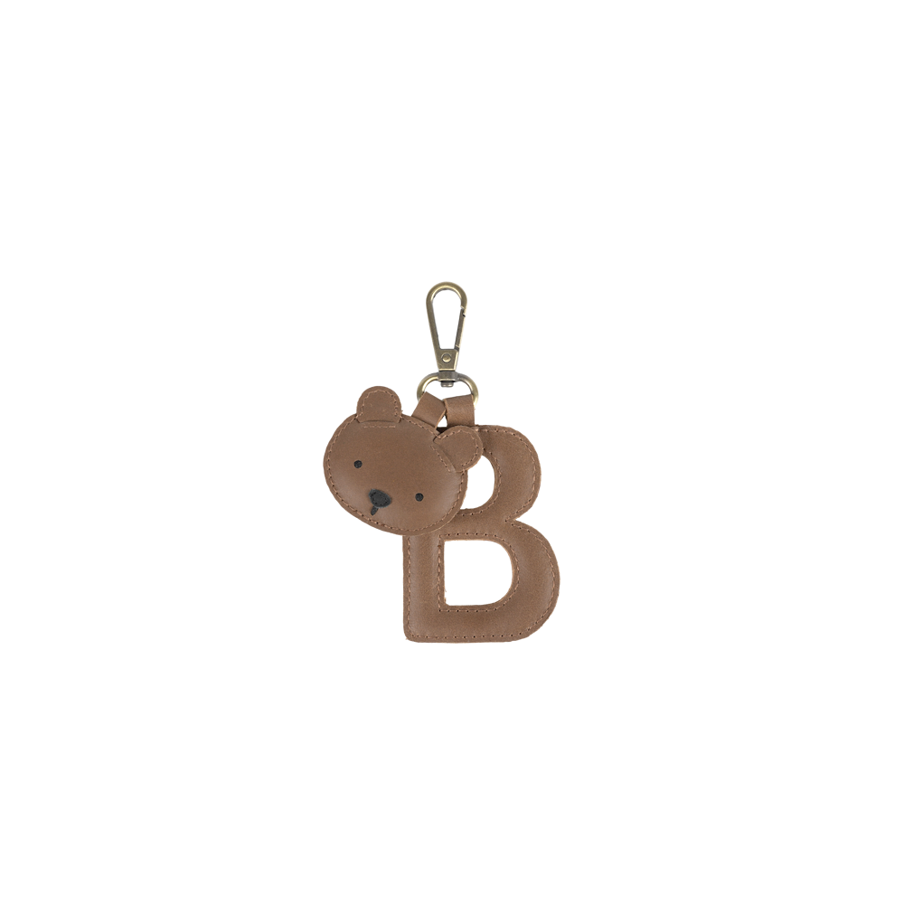 Alphabet Keychain Large | B | Cognac Classic Leather