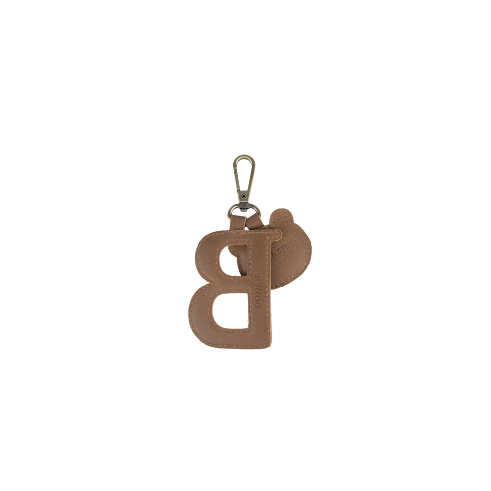 Alphabet Keychain Large | B | Cognac Classic Leather