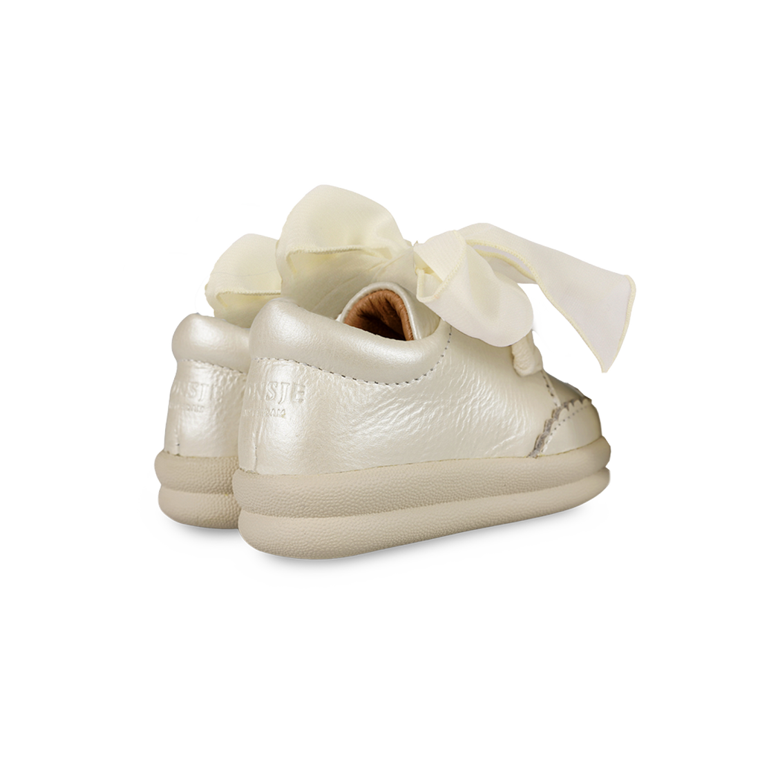 Brookli Sneakers | Off White Metallic Leather