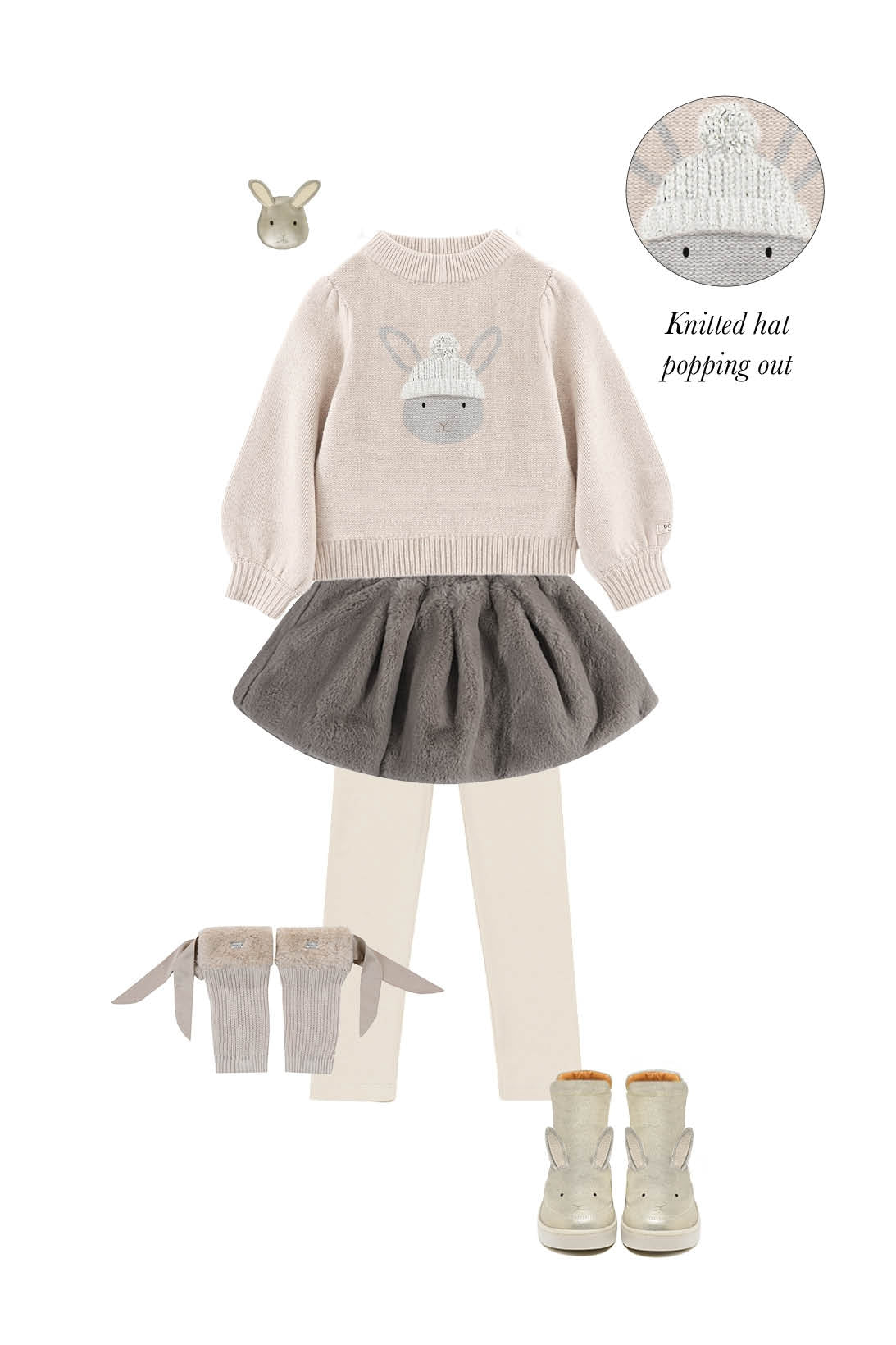 Blinc Clip | Bunny | Champagne Metallic Leather