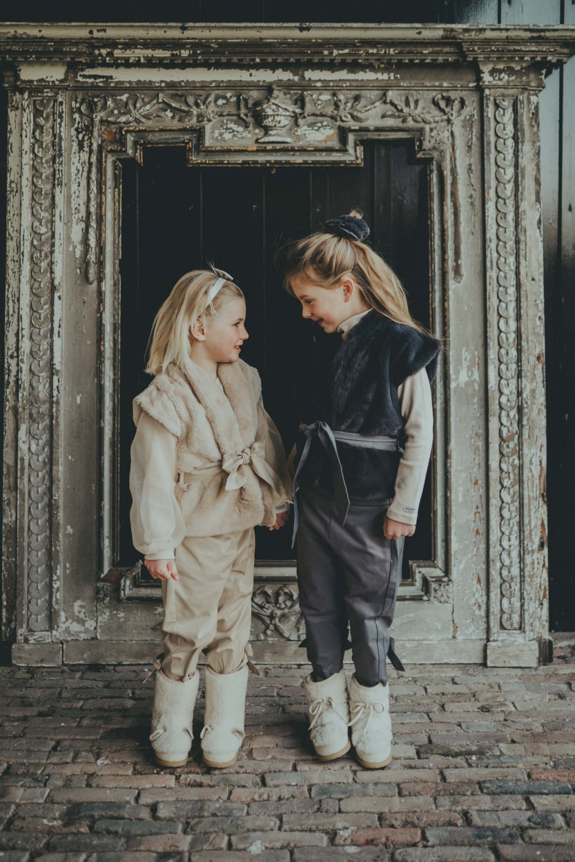 Carline Gilet | Blue Grey Teddy