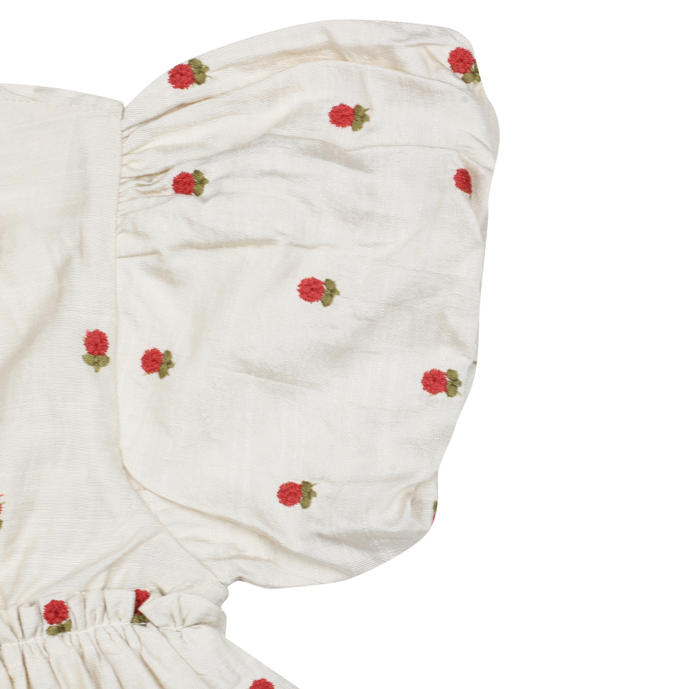 Camilla Dress | Red Roses | Soft Sand