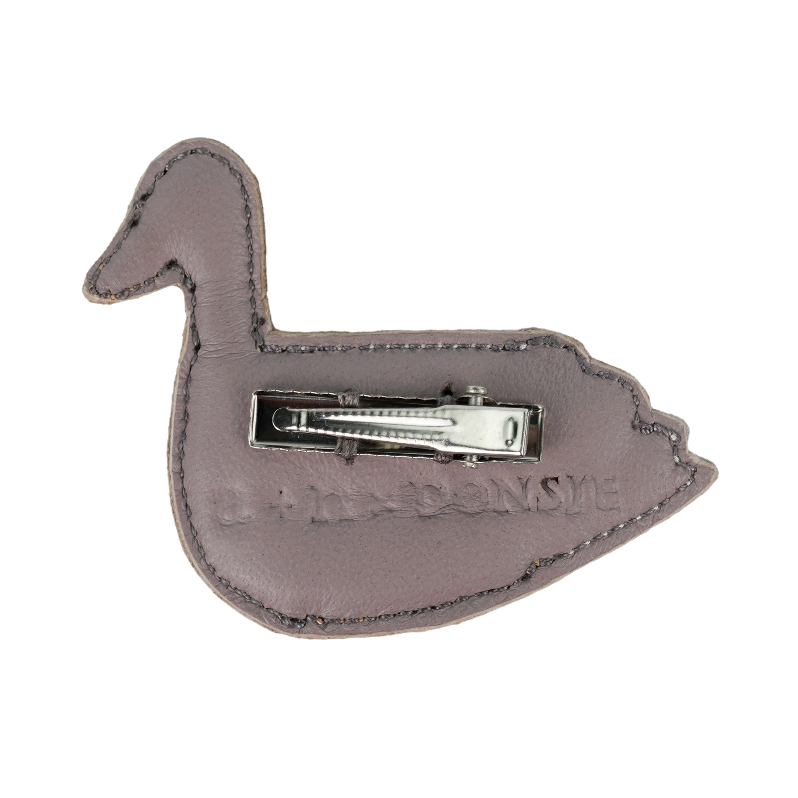 Posh Mallard Clip | Dark Lavender Sheep Leather