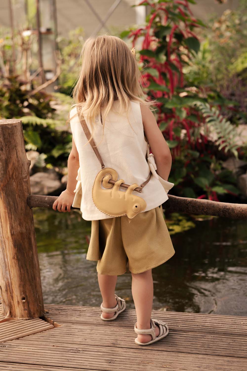 Merua Purse | Yellow Chameleon | Khaki Nubuck