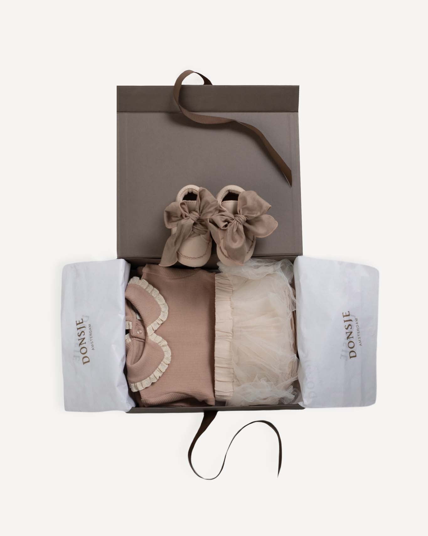 Gift Box Elegant Tulle | Rose Mocha