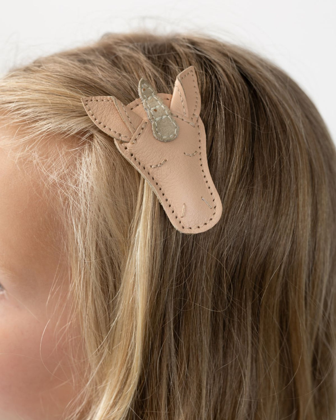 Josy Special Hairclip | Unicorn | Light Rose Leather