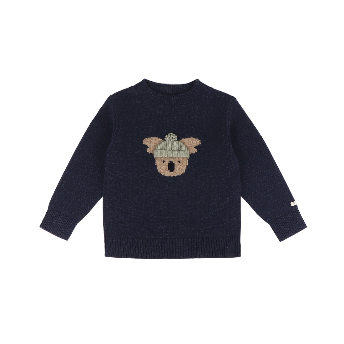 Denn Merino Wool Sweater | Koala | Blue Marine Melange