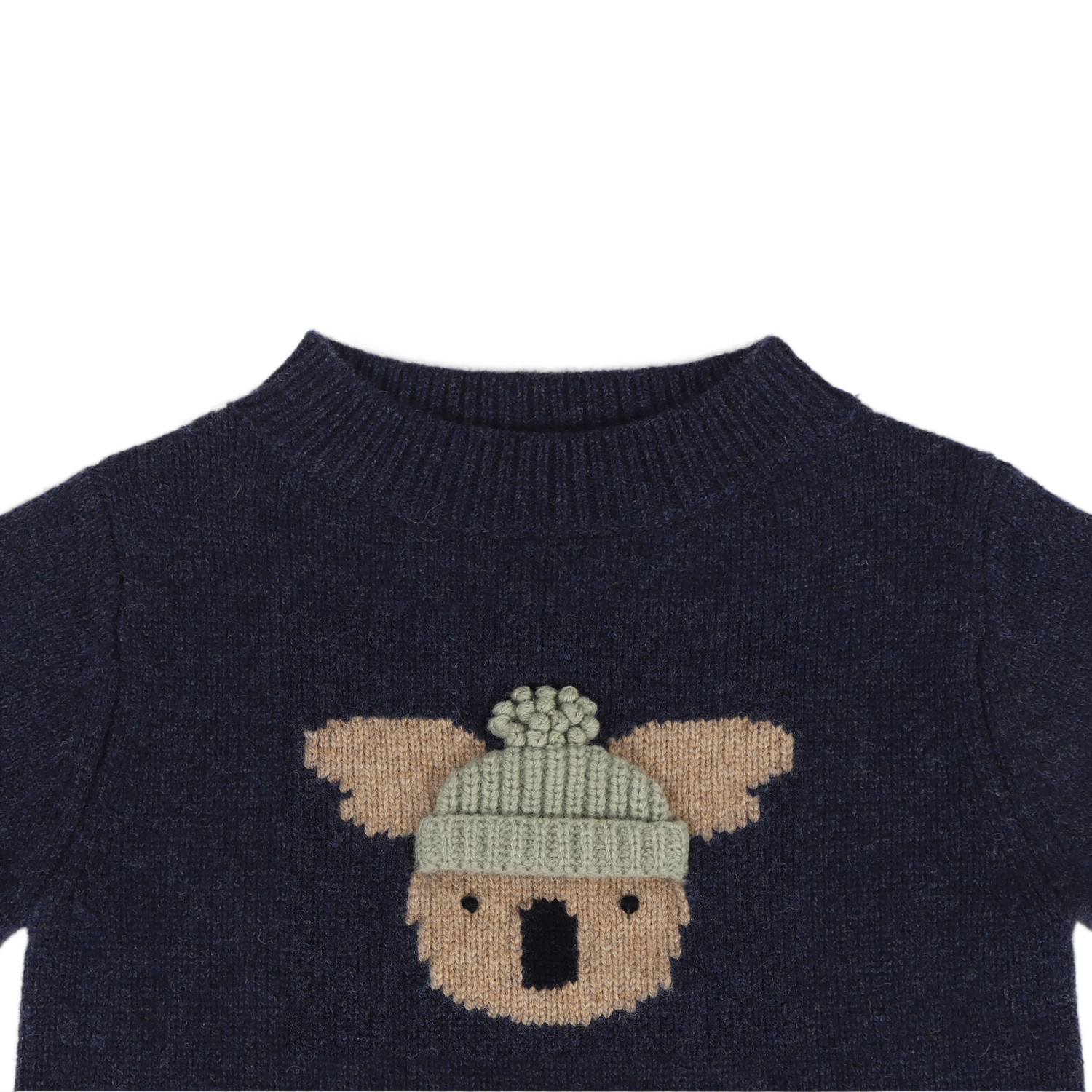 Denn Merino Wool Sweater | Koala | Blue Marine Melange