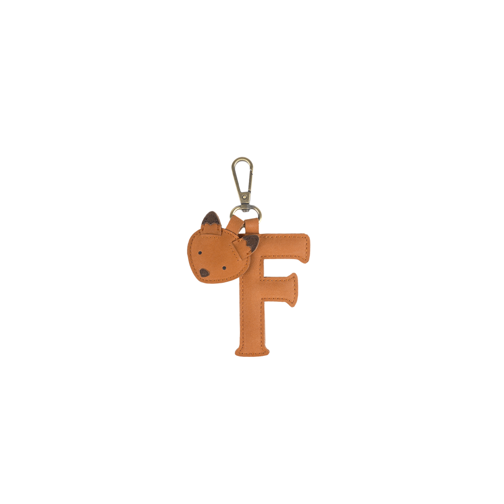 Alphabet Keychain Large | F | Maple Nubuck