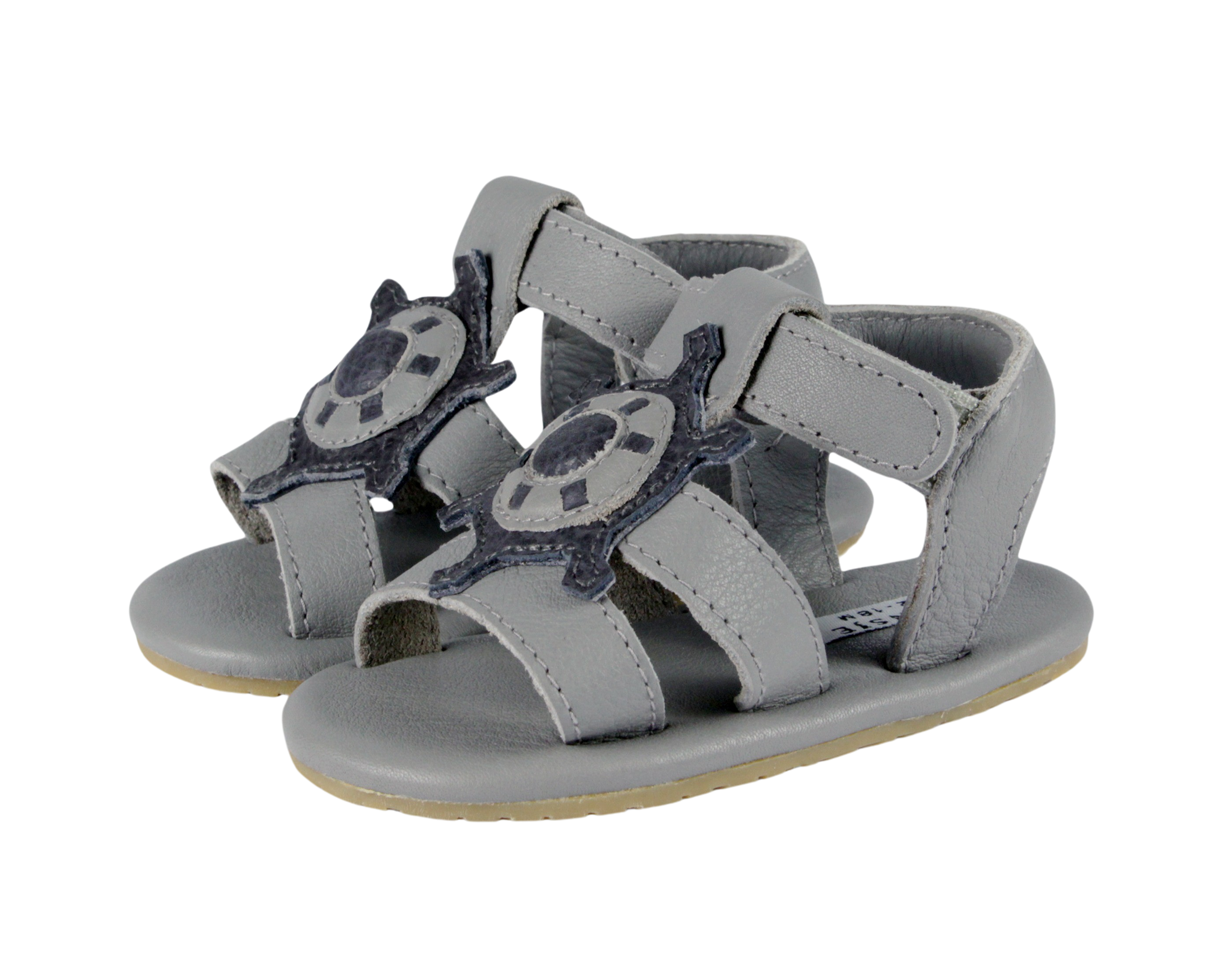 Flops Sandals | Steering Wheel | Light Grey Betting Leather