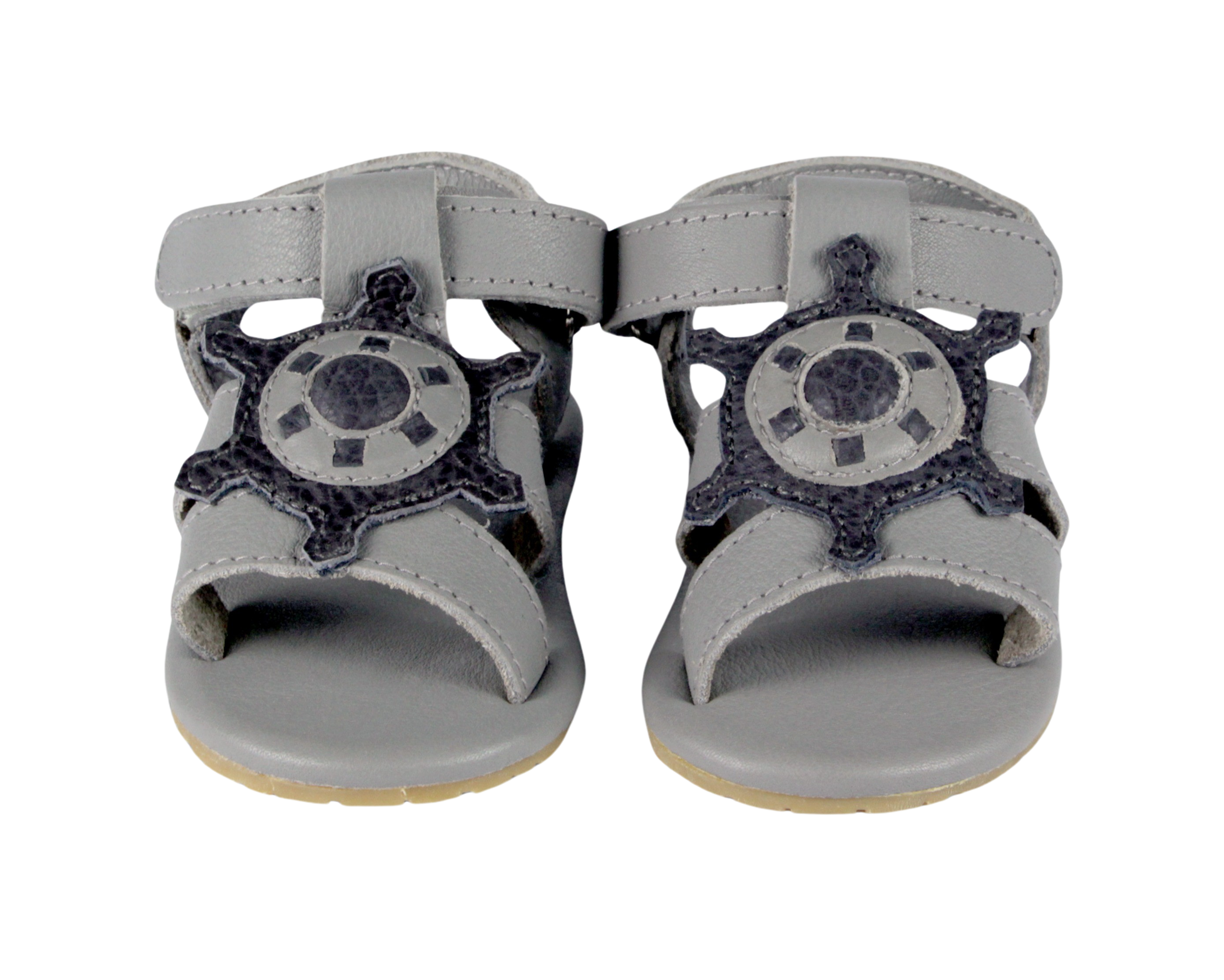 Flops Sandals | Steering Wheel | Light Grey Betting Leather