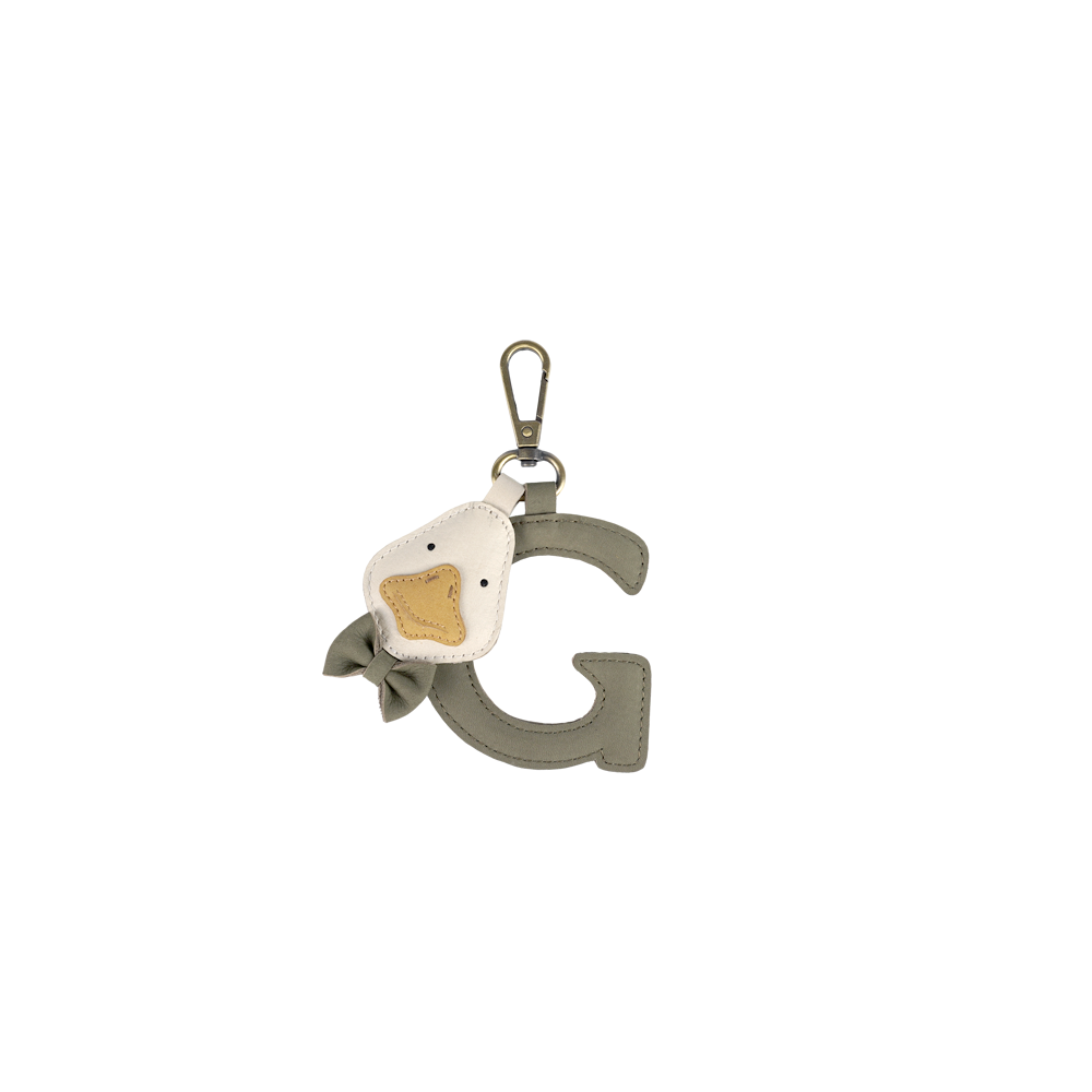 Alphabet Keychain Large | G | Stone Nubuck