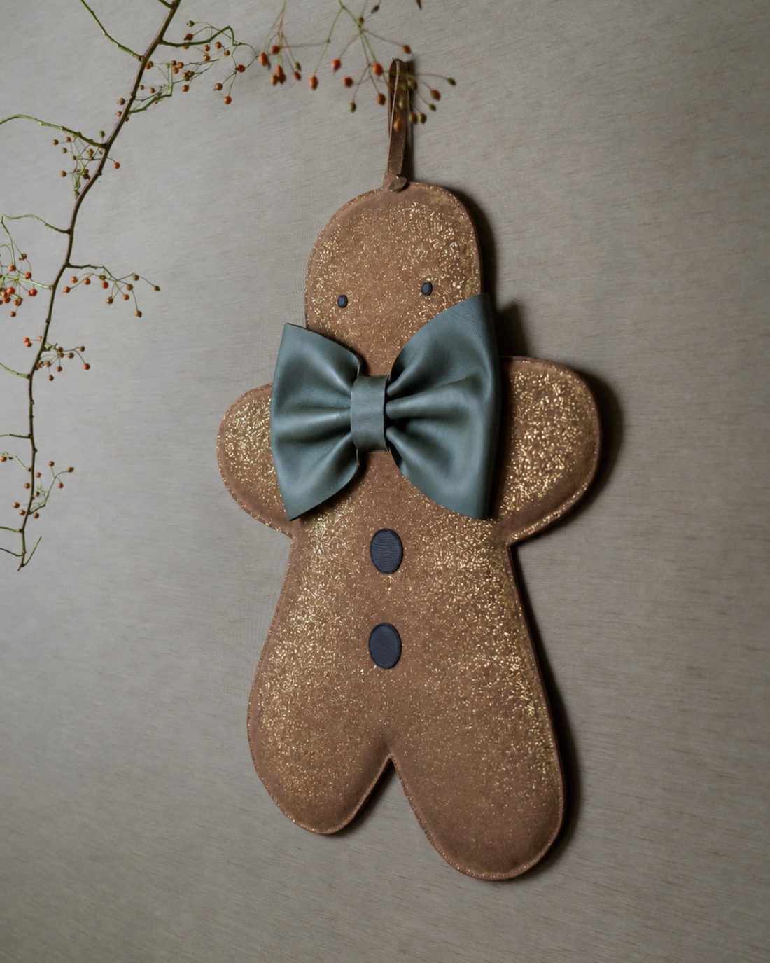 Gomi Ornament Medium | Gingerbread | Teddy Brown Metallic Suede