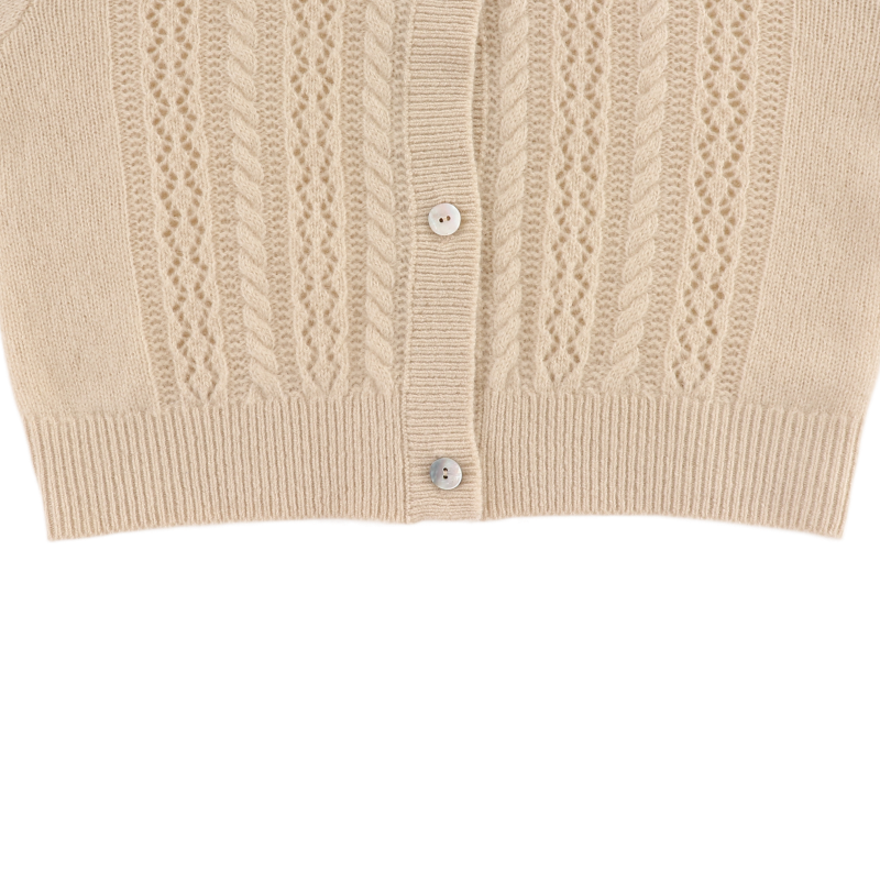 Danik Merino Wool Cardigan | Soft Sand