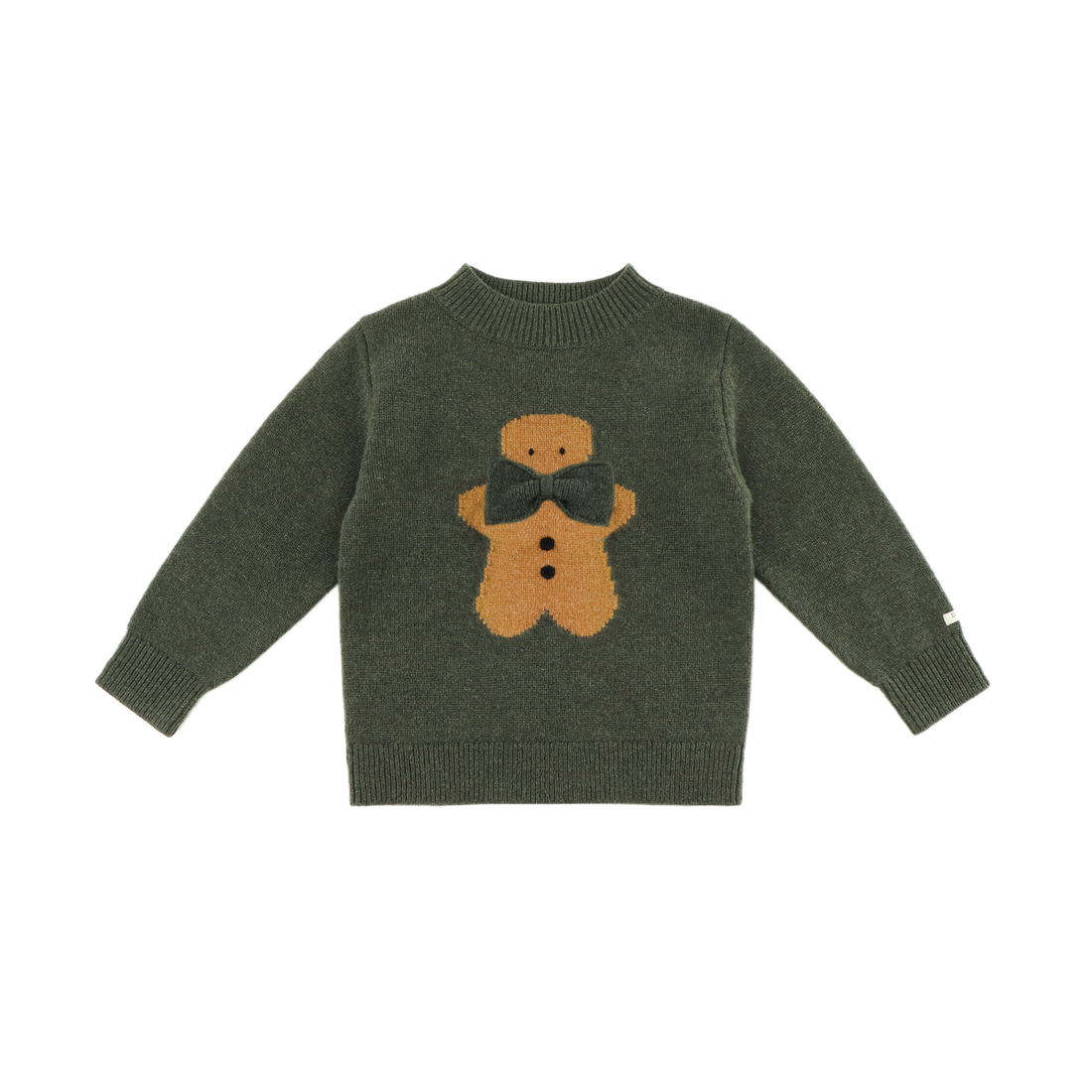 Denn Merino Wool Sweater | Gingerbread | Night Green