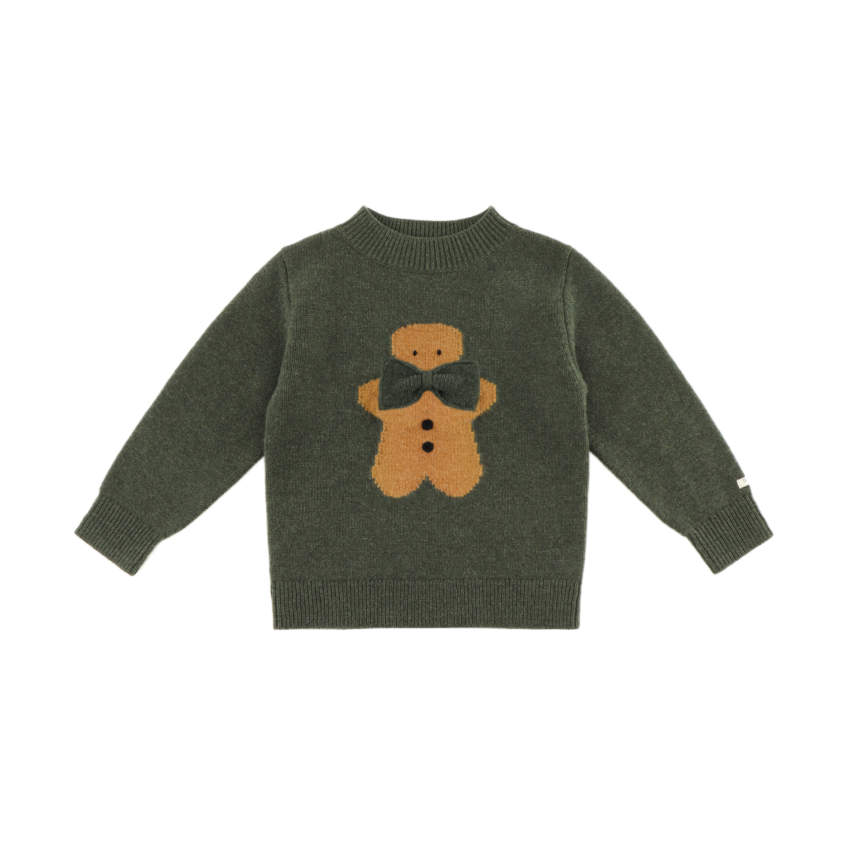 Denn Merino Wool Sweater | Gingerbread | Night Green