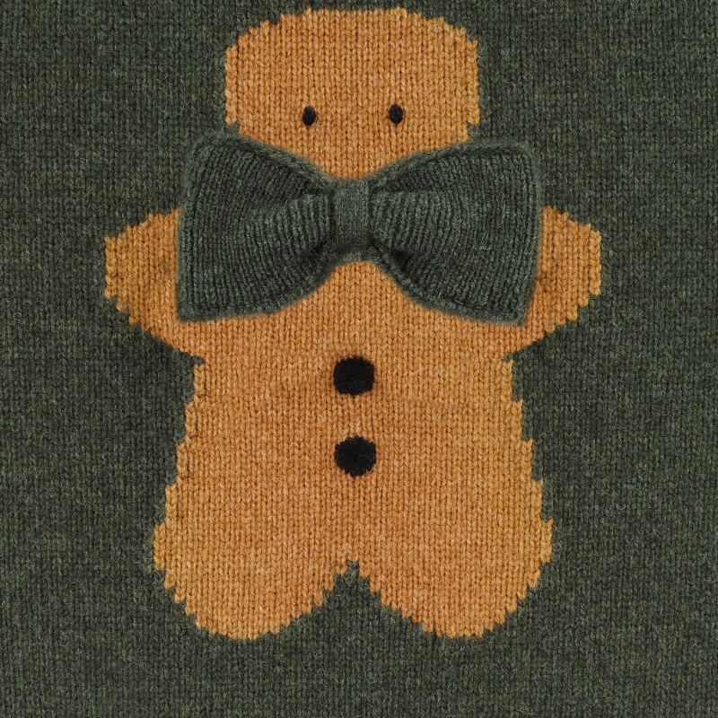 Denn Merino Wool Sweater | Gingerbread | Night Green