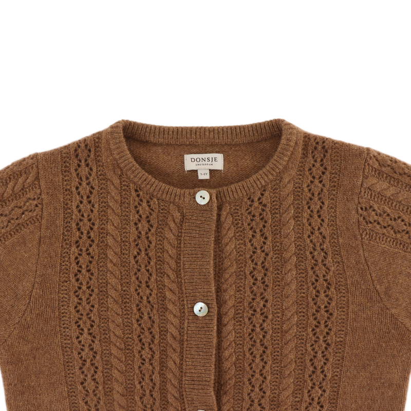 Danik Merino Wool Cardigan | Rose Brown