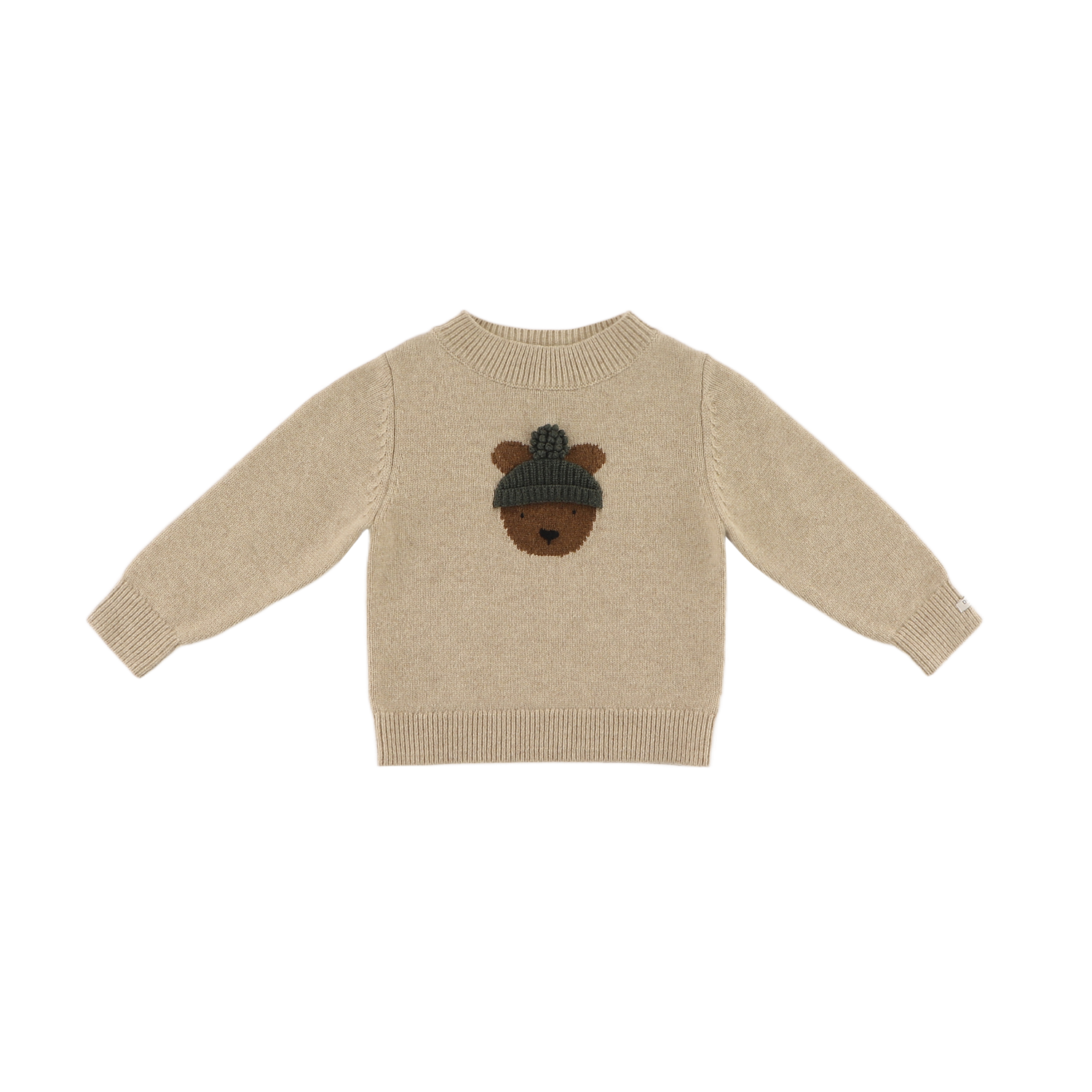 Denn Merino Wool Sweater | Bear | Biscotti Melange