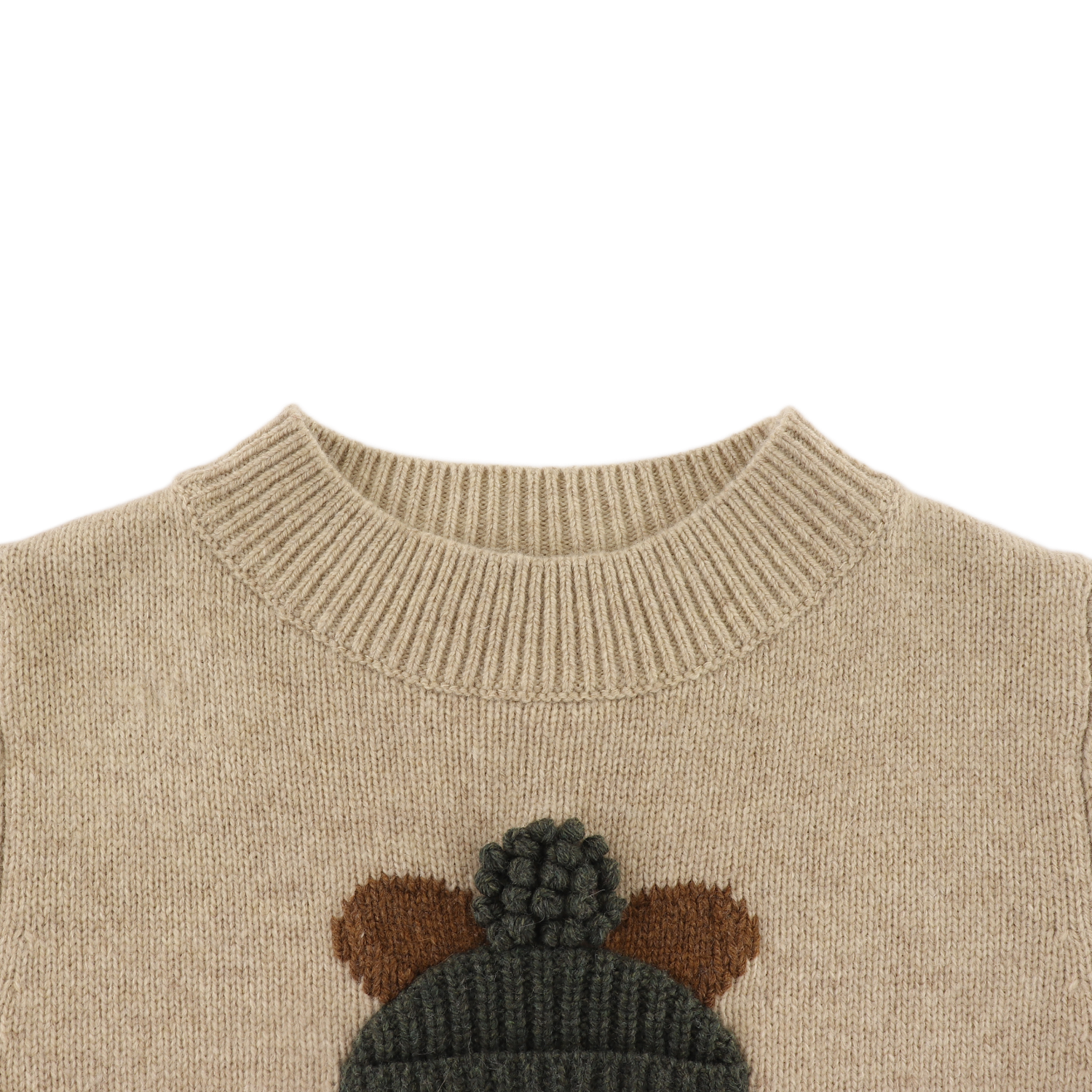 Denn Merino Wool Sweater | Bear | Biscotti Melange