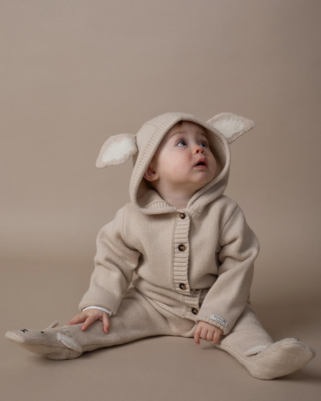 Brittan Merino Wool Cardigan | Bunny | Soft Sand