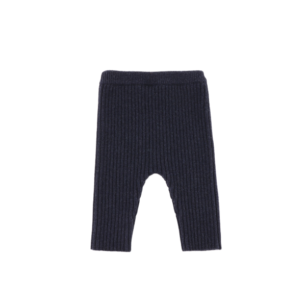 Nies Merino Wool Trousers | Blue Marine Melange