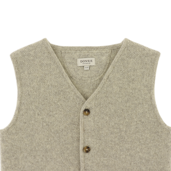Maurtis Merino Wool Gilet | Light Grey Melange