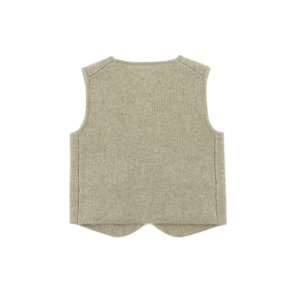 Maurtis Merino Wool Gilet | Light Grey Melange
