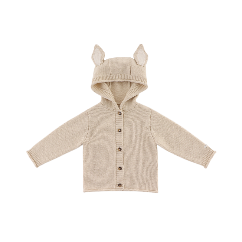 Brittan Merino Wool Cardigan | Bunny | Soft Sand