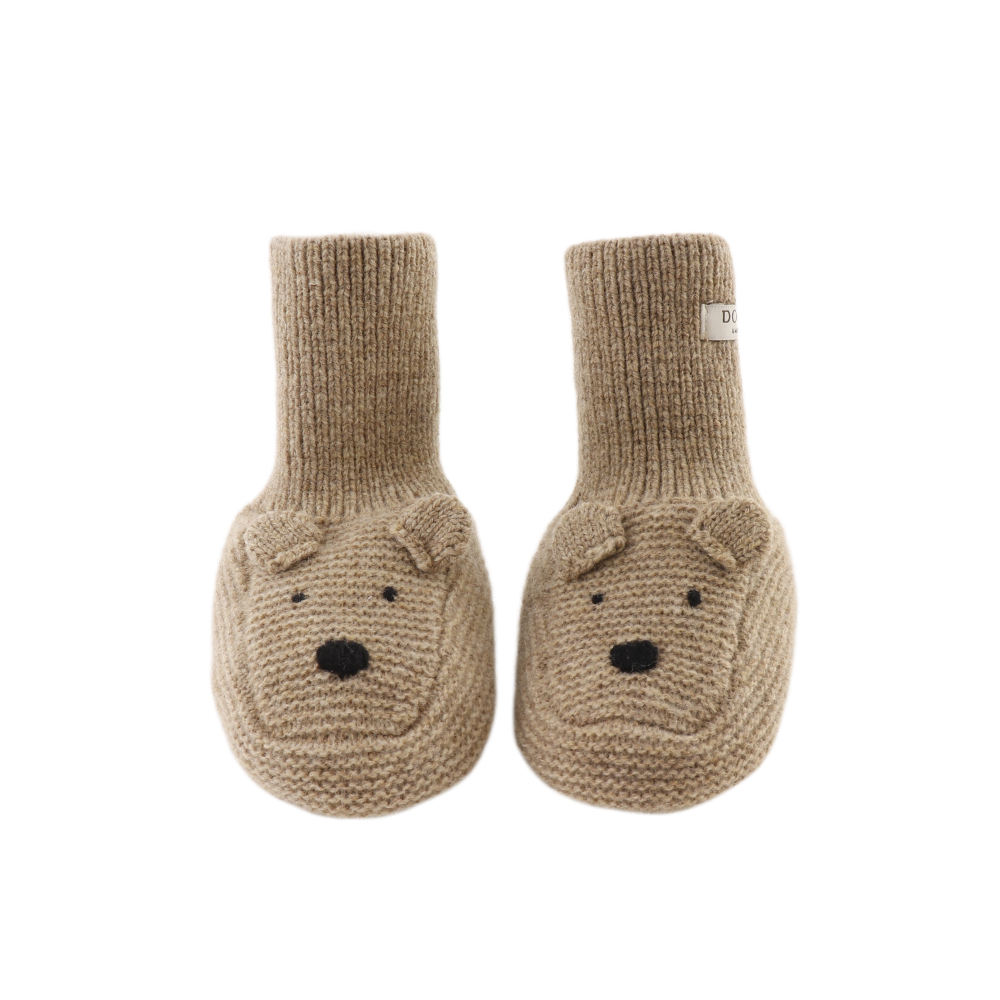 Maicer Merino Wool Booties | Bear | Milk Chocolate Melange