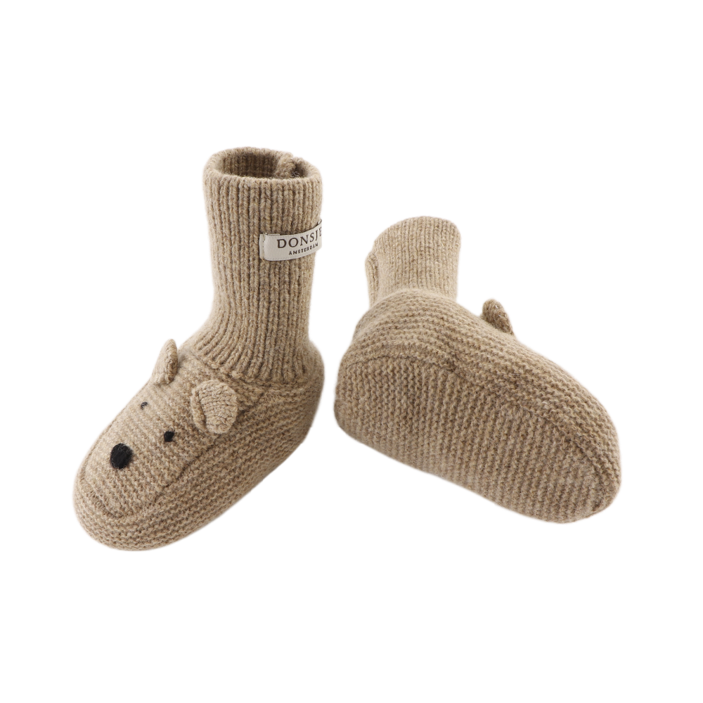 Maicer Merino Wool Booties | Bear | Milk Chocolate Melange