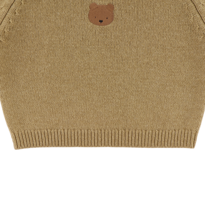 Sibbe Merino Wool Sweater | Bear | Sesame
