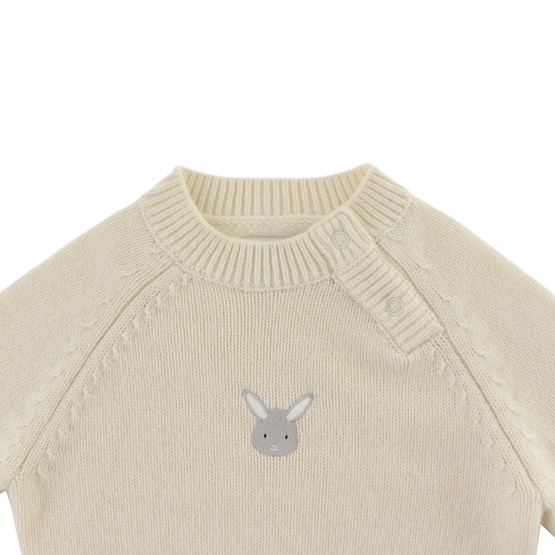 Sibbe Merino Wool Sweater | Bunny | Off White