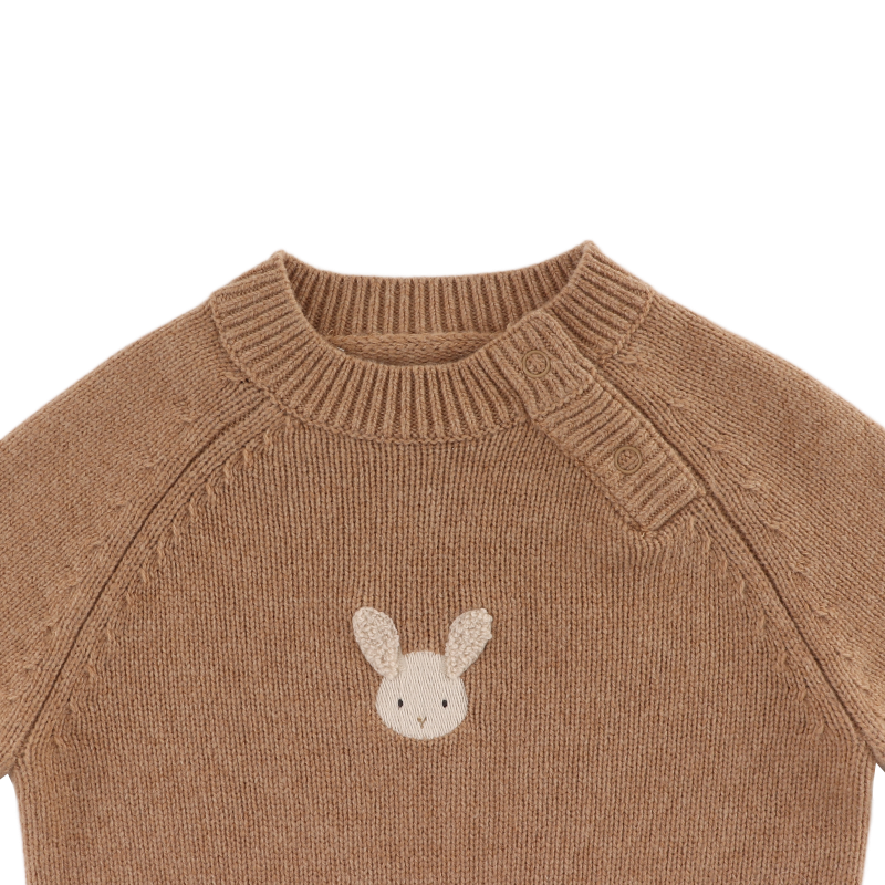 Sibbe Merino Wool Sweater | Fluffy Bunny | Hazelnut