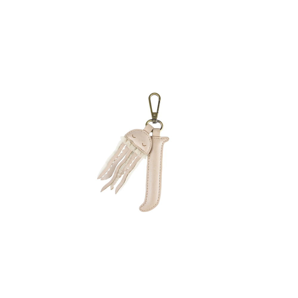 Alphabet Keychain Large | J | Powder Metallic Nubuck