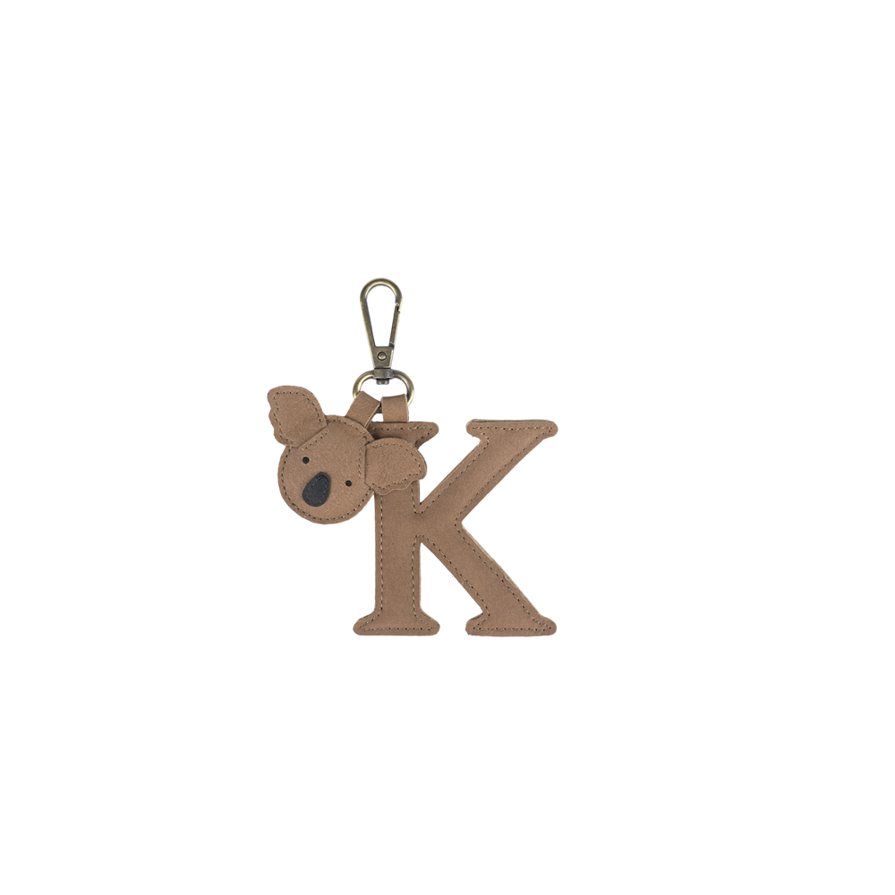 Alphabet Keychain Large | K | Truffle Nubuck