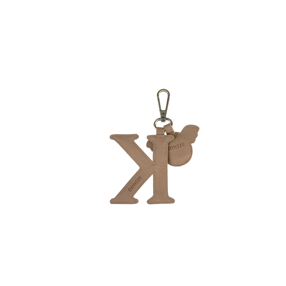 Alphabet Keychain Large | K | Truffle Nubuck