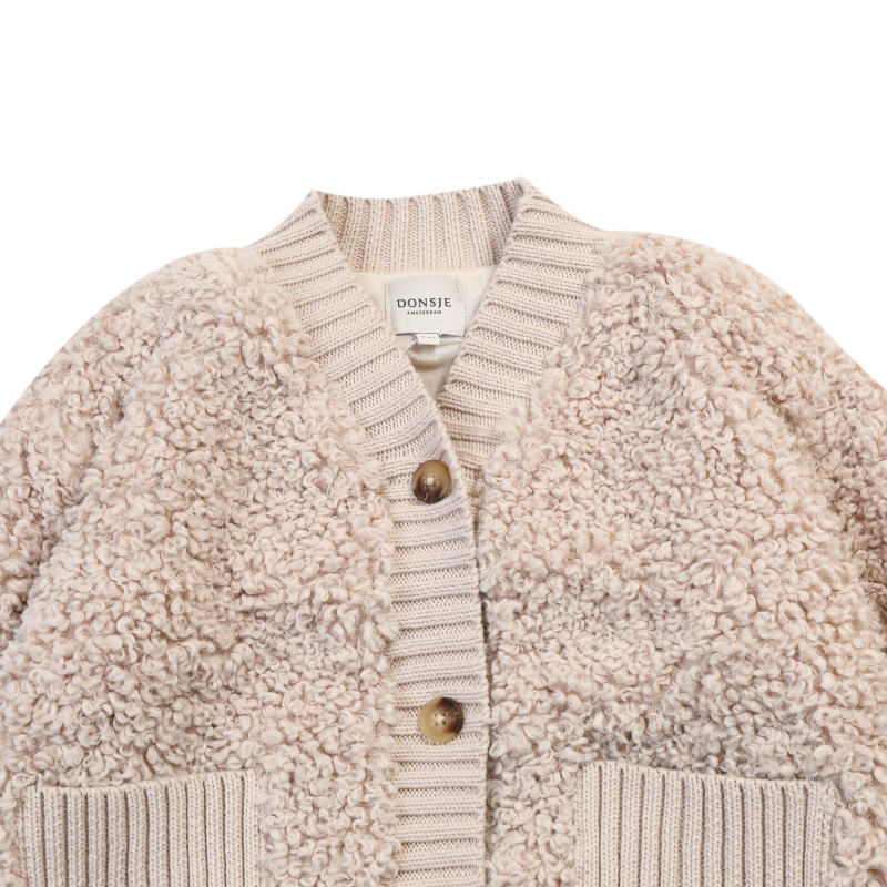 Olaan Cardigan | Soft Taupe Teddy