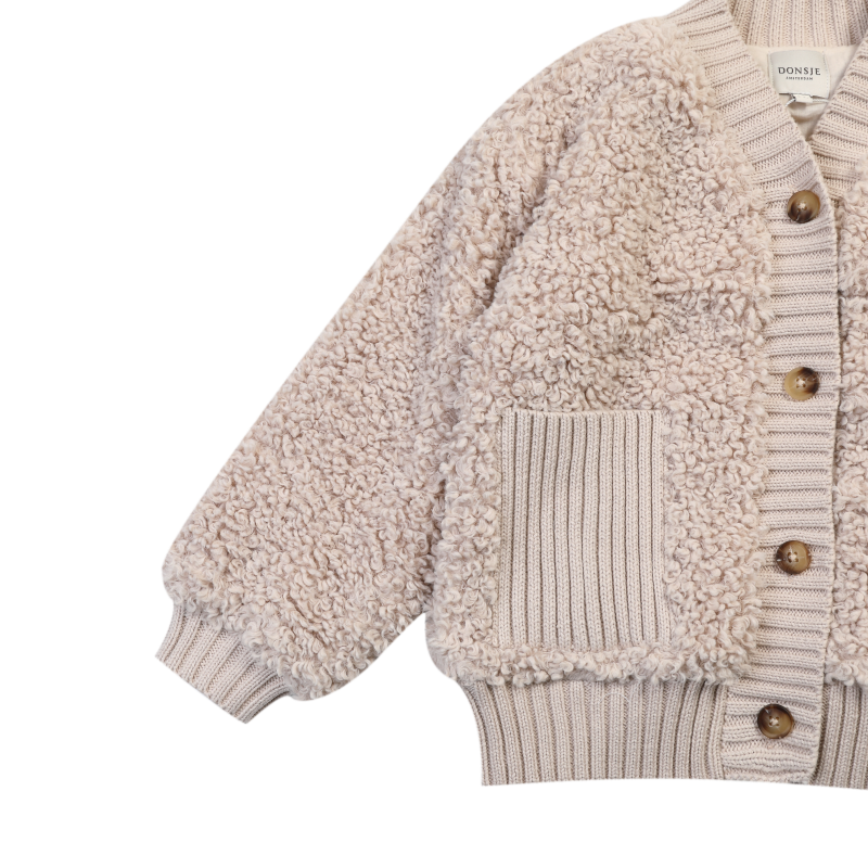 Olaan Cardigan | Soft Taupe Teddy