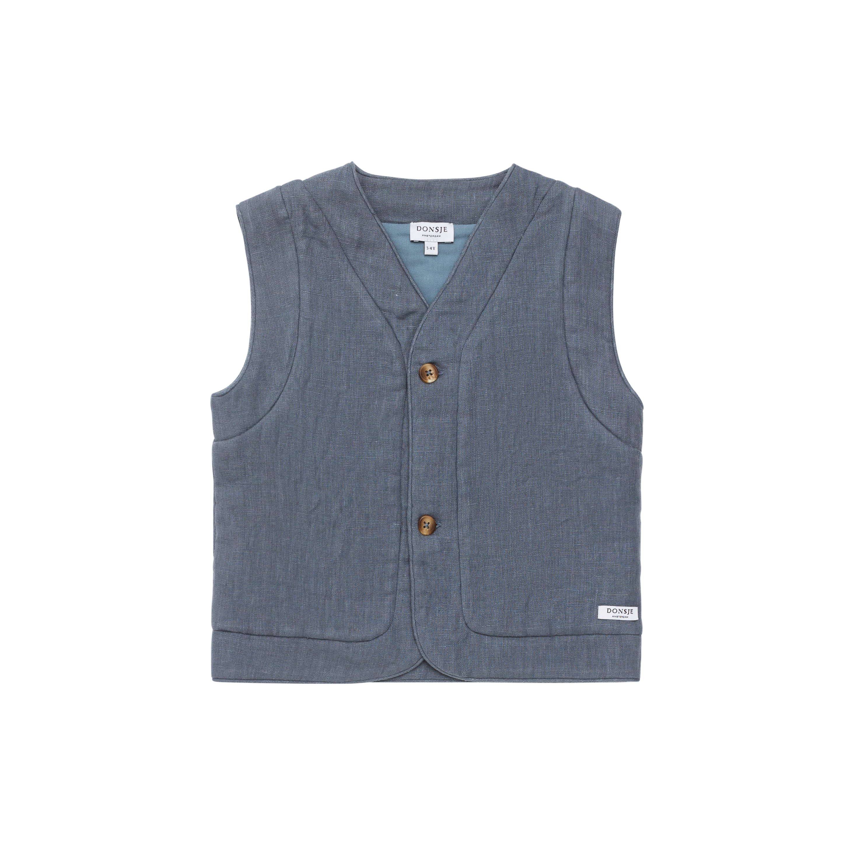 Larsel Linen Gilet | Groom | Dark Spruce