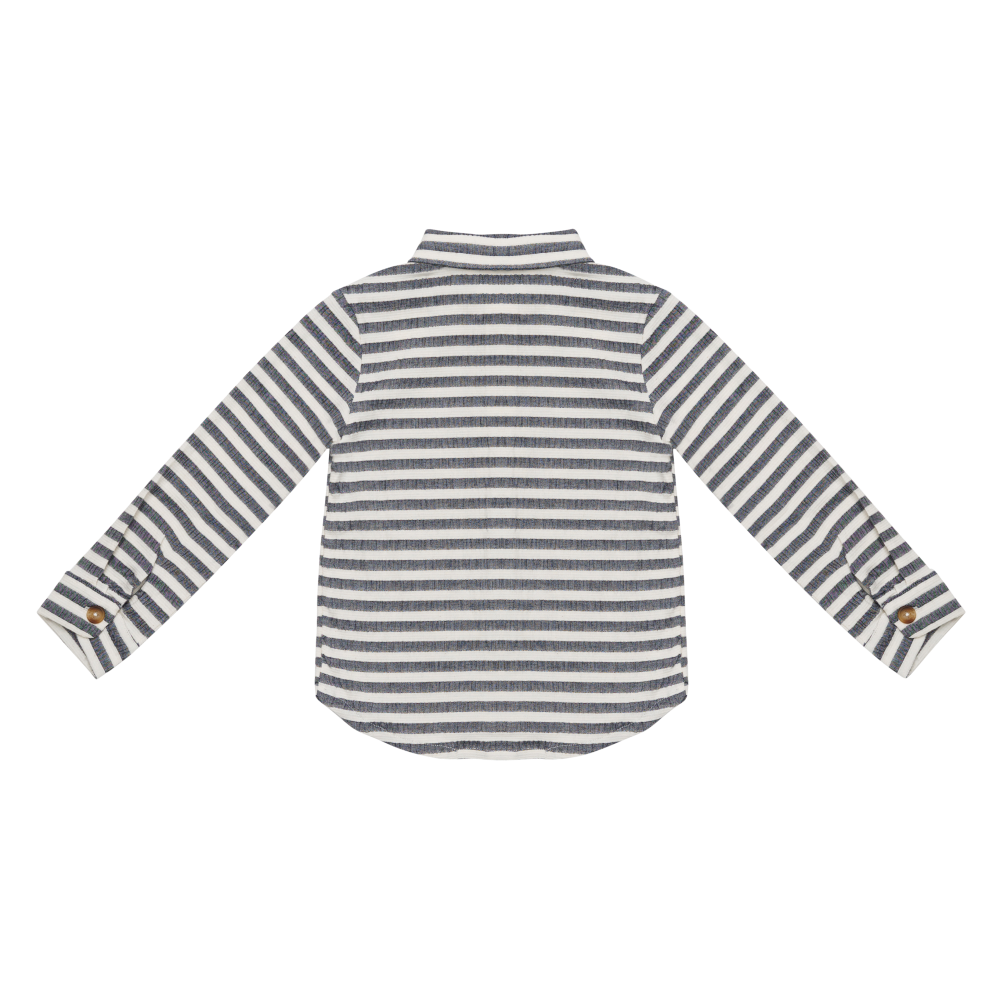 Leom Shirt | Blue Marine - White Striped