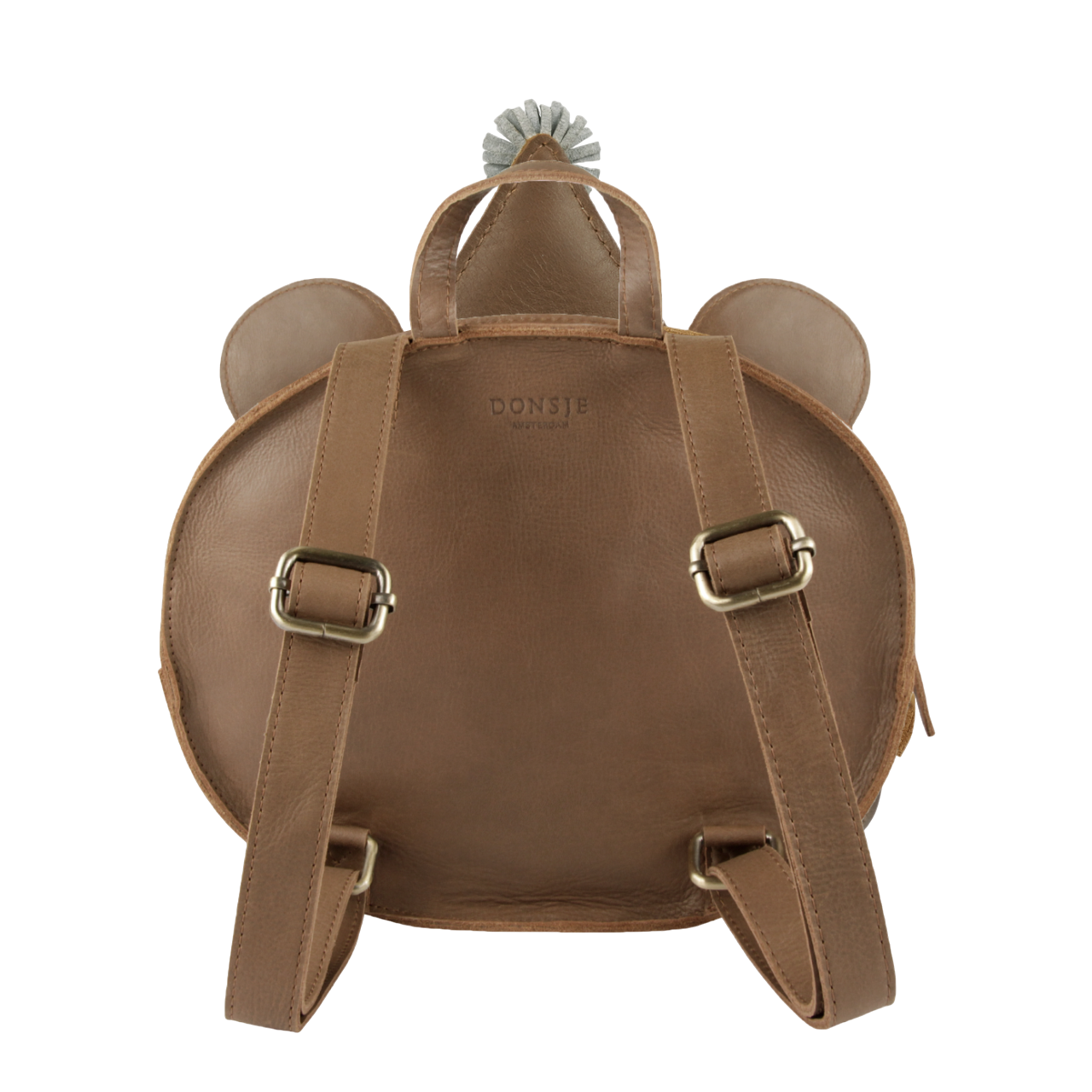 Louen Schoolbag | Festive Bear | Cognac Classic Leather